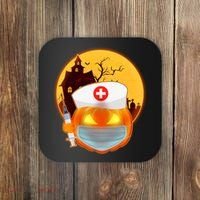 Spooky Halloween Nurse Pumpkin Coaster thumb 0