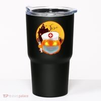 Spooky Halloween Nurse Pumpkin Tumbler thumb 0