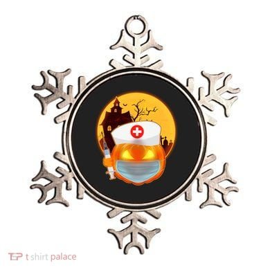 Spooky Halloween Nurse Pumpkin Ornament