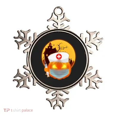 Spooky Halloween Nurse Pumpkin Ornament