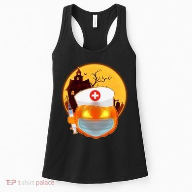 Spooky Halloween Nurse Pumpkin Women's Tank Top