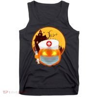 Spooky Halloween Nurse Pumpkin Tank Top thumb 0
