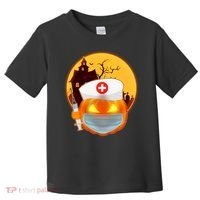 Spooky Halloween Nurse Pumpkin Toddler T-Shirt thumb 0