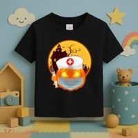 Spooky Halloween Nurse Pumpkin Toddler T-Shirt thumb 3