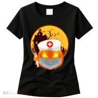 Spooky Halloween Nurse Pumpkin Women's T-Shirt thumb 0