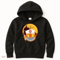 Spooky Halloween Nurse Pumpkin Kids Hoodie thumb 0