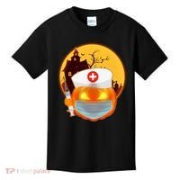 Spooky Halloween Nurse Pumpkin Kids T-Shirt thumb 0