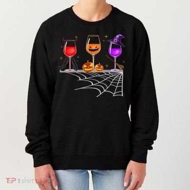 Spooky Wine Glasses Women's Sweatshirt