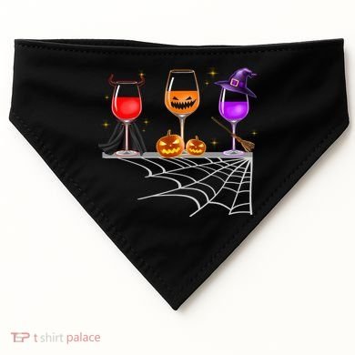 Spooky Wine Glasses USA-Made Doggie Bandana