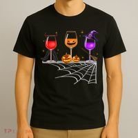 Spooky Wine Glasses T-Shirt thumb 3