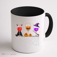 Spooky Wine Glasses Coffee Mug thumb 1