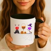 Spooky Wine Glasses Coffee Mug thumb 3