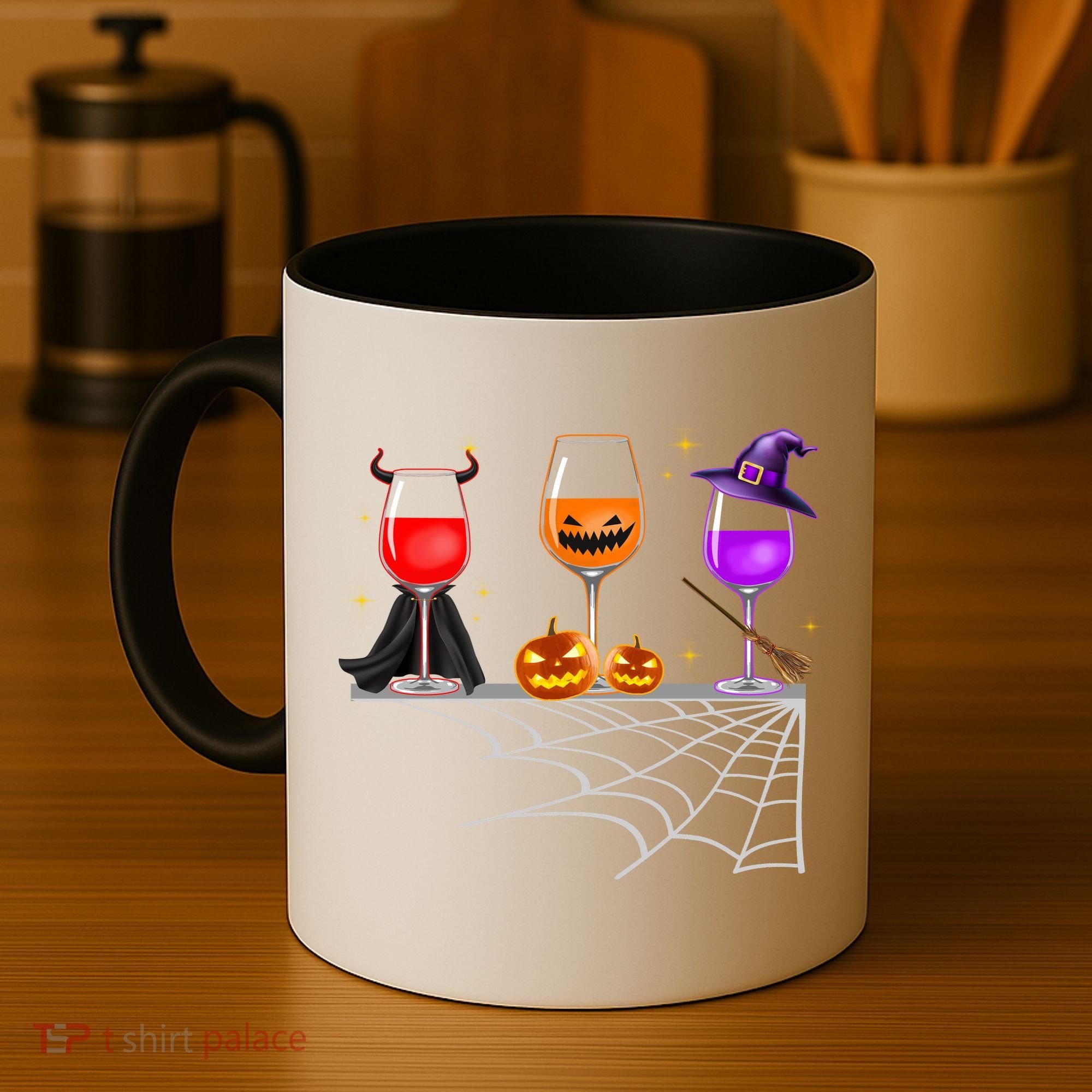 Spooky Wine Glasses Coffee Mug