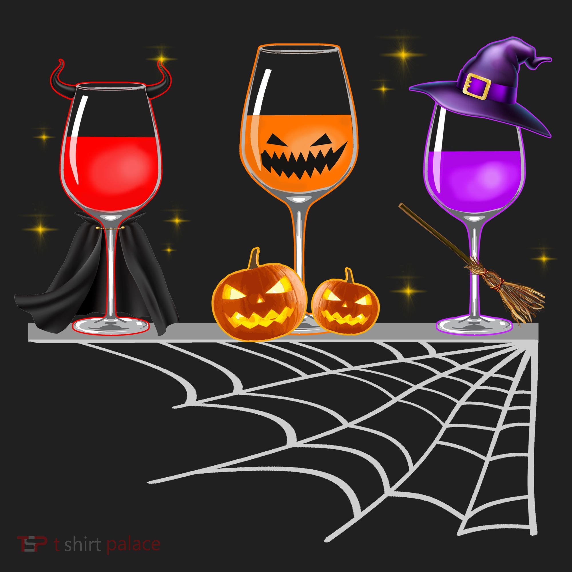 Spooky Wine Glasses Tumbler