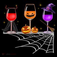 Spooky Wine Glasses Women's Tank Top thumb 5