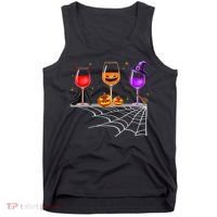 Spooky Wine Glasses Tank Top thumb 0