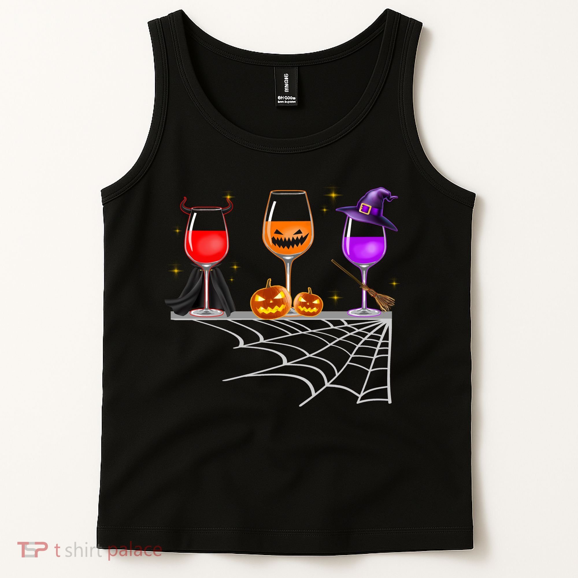 Spooky Wine Glasses Tank Top