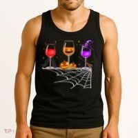 Spooky Wine Glasses Tank Top thumb 3