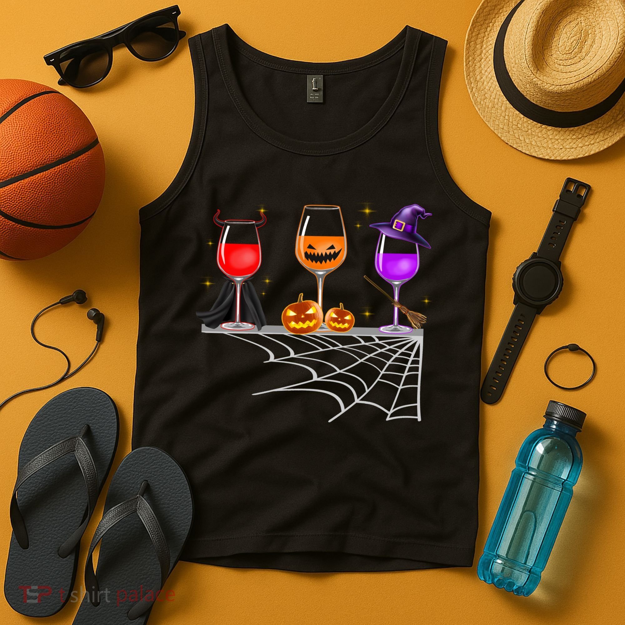 Spooky Wine Glasses Tank Top
