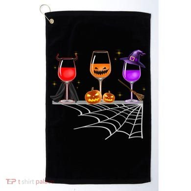 Spooky Wine Glasses Golf Towel