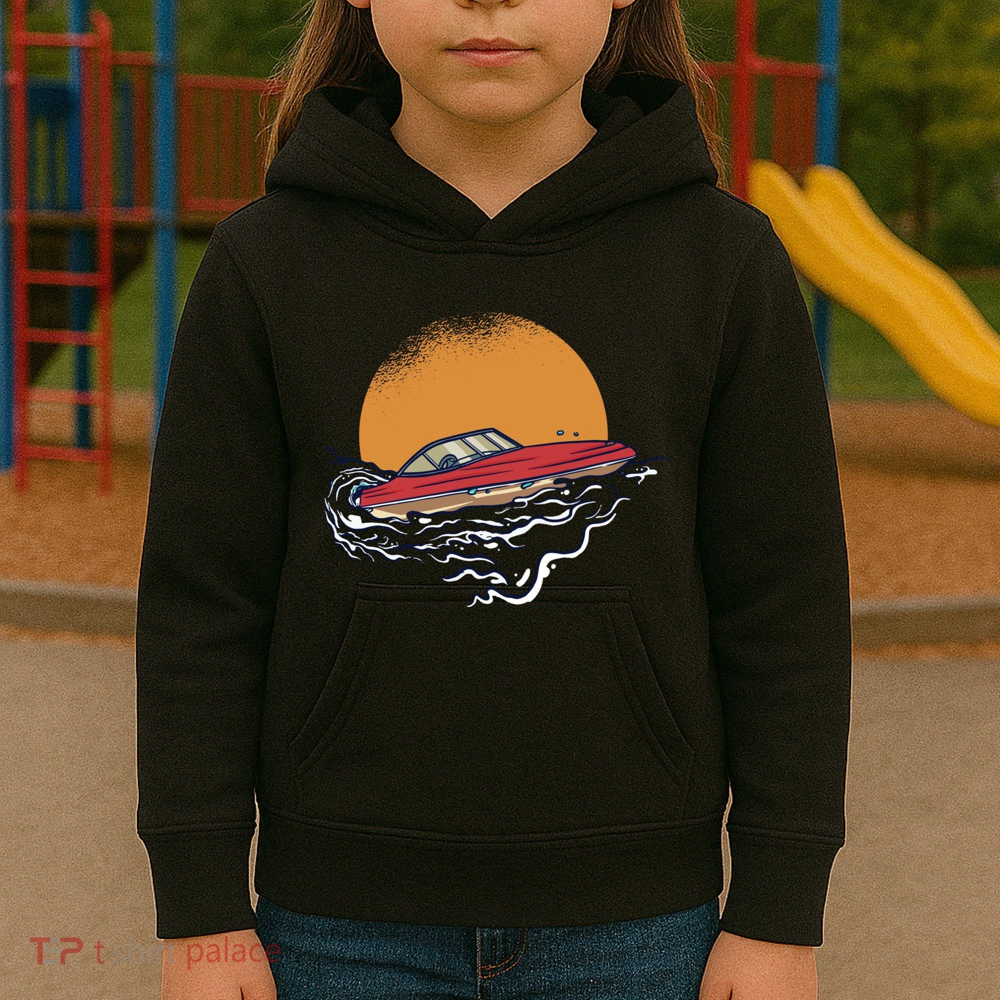 Sport Motorboat Kids Hoodie