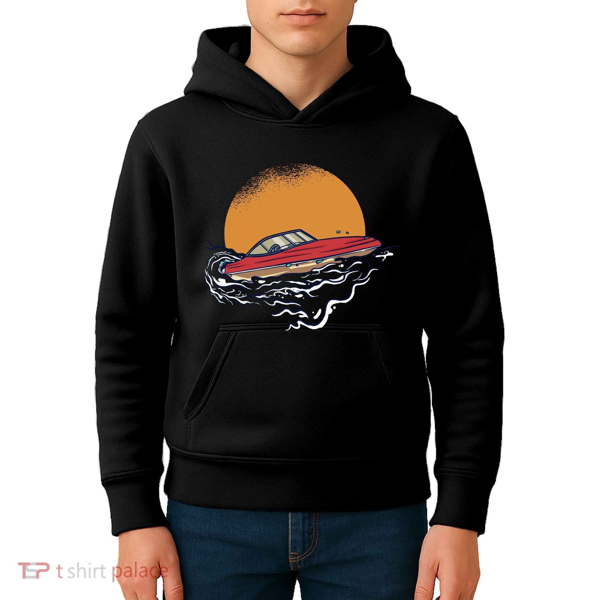 Sport Motorboat Kids Hoodie