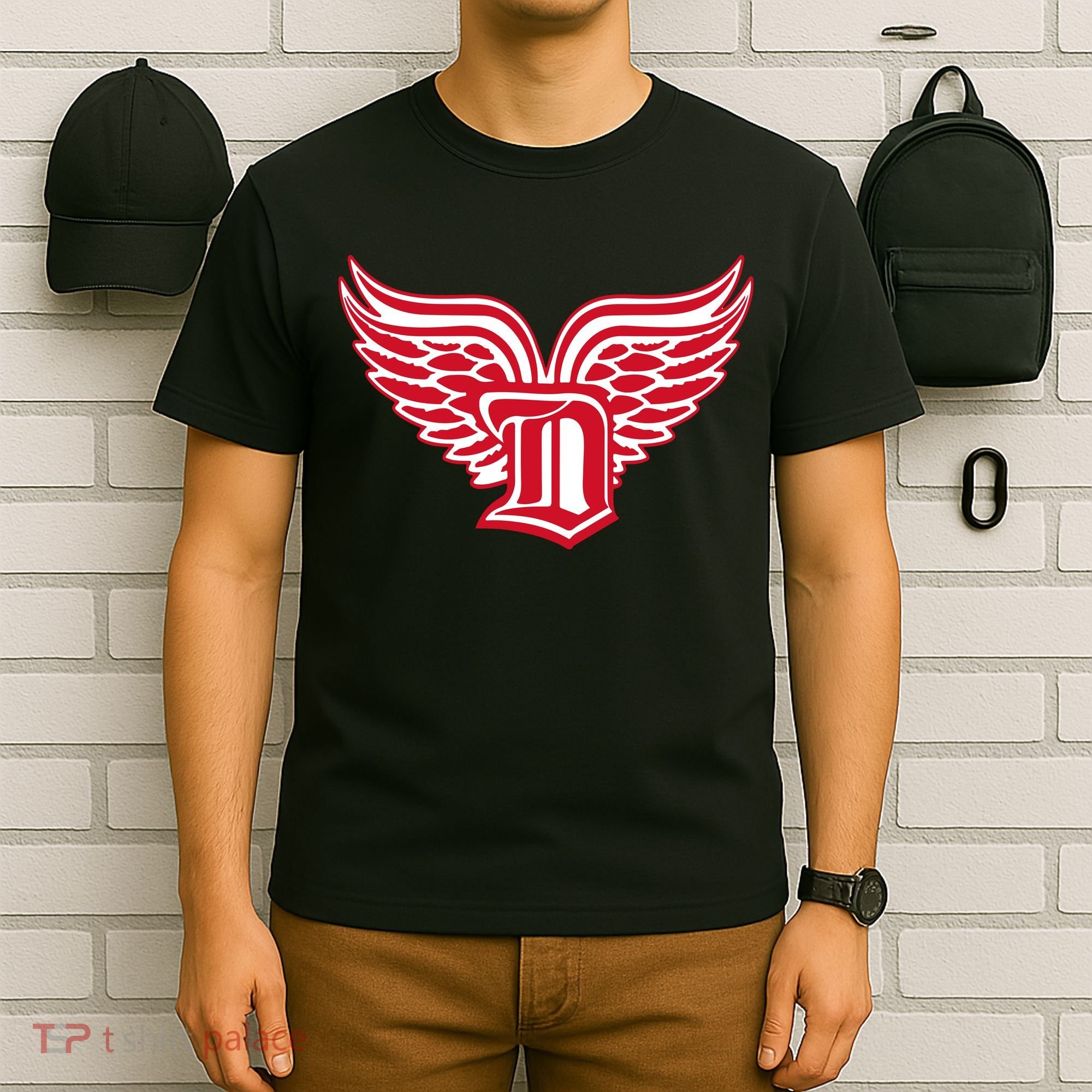 Sporty Detroit Fan Old English D With Wings T-Shirt