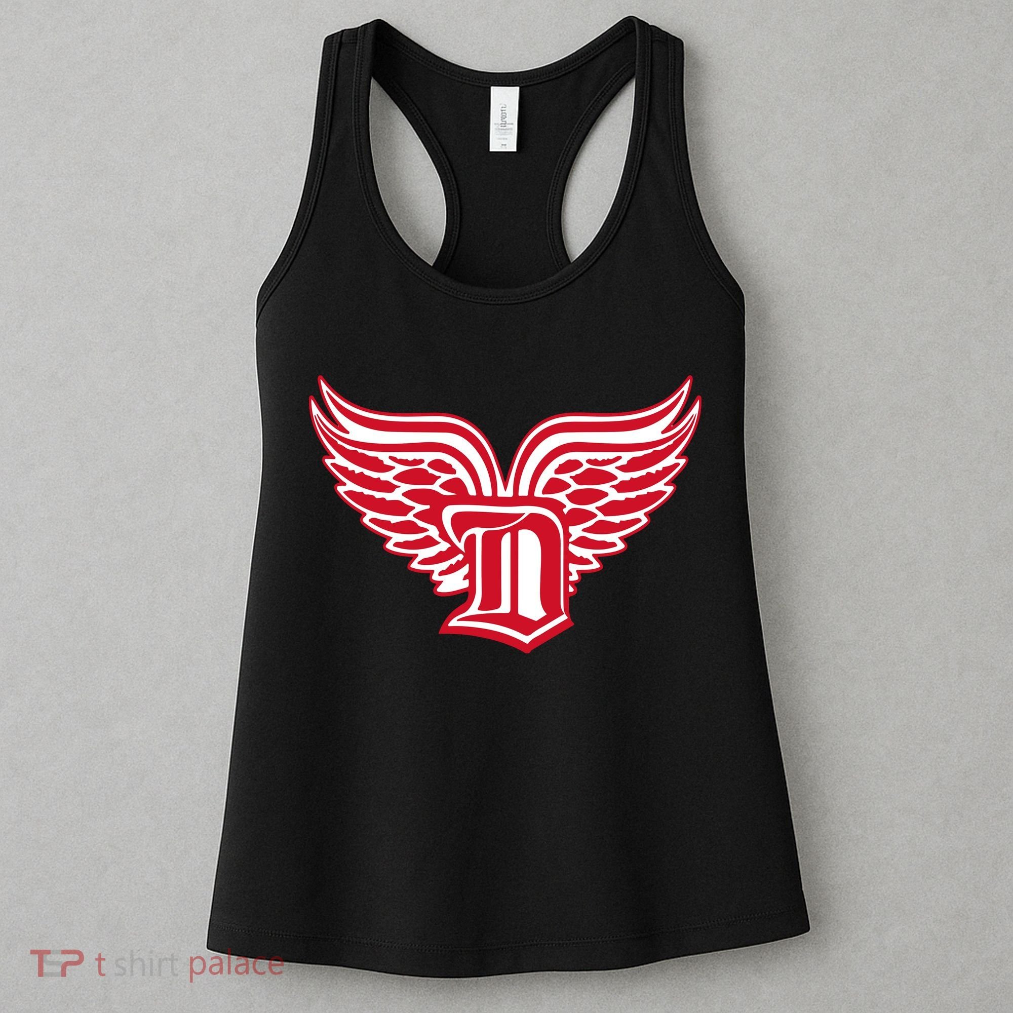 Sporty Detroit Fan Old English D With Wings Women's Tank Top
