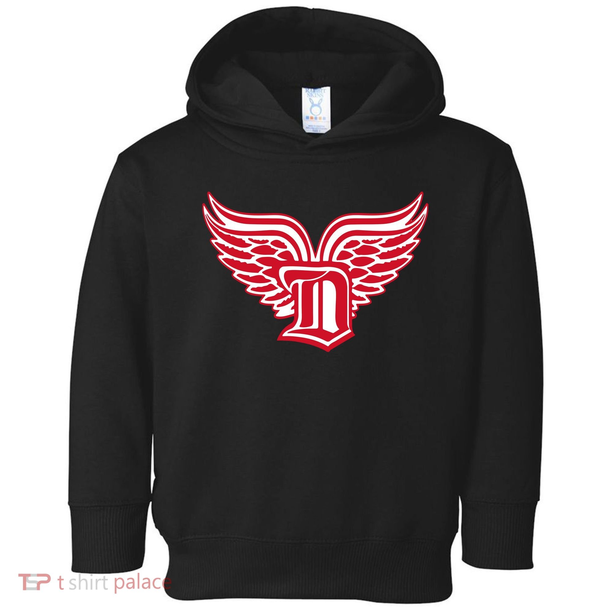 Sporty Detroit Fan Old English D With Wings Toddler Hoodie