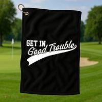Sporty Get In Good Trouble John Lewis Tribute Golf Towel thumb 1