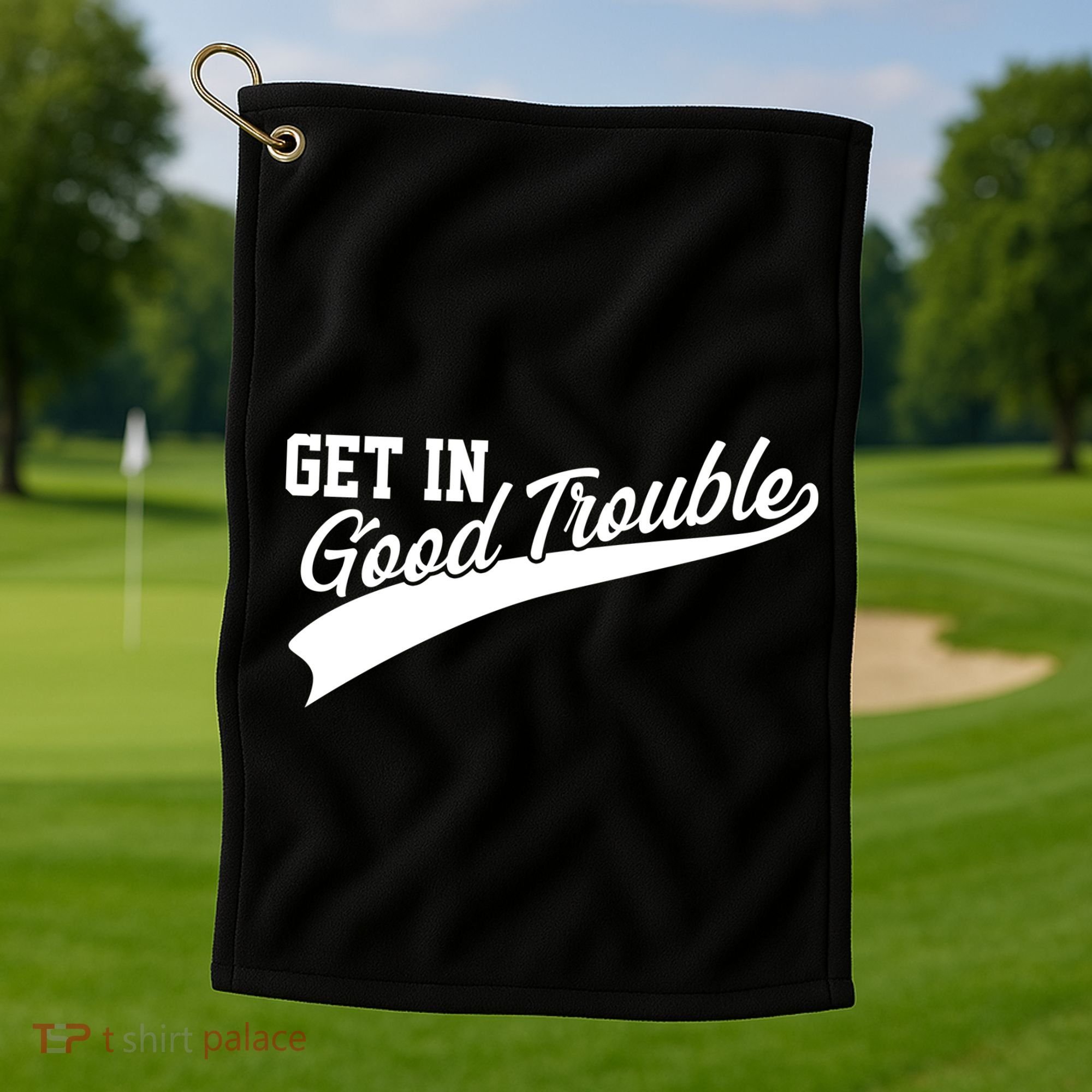 Sporty Get In Good Trouble John Lewis Tribute Golf Towel