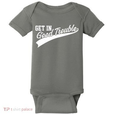 Sporty Get In Good Trouble John Lewis Tribute Baby Bodysuit
