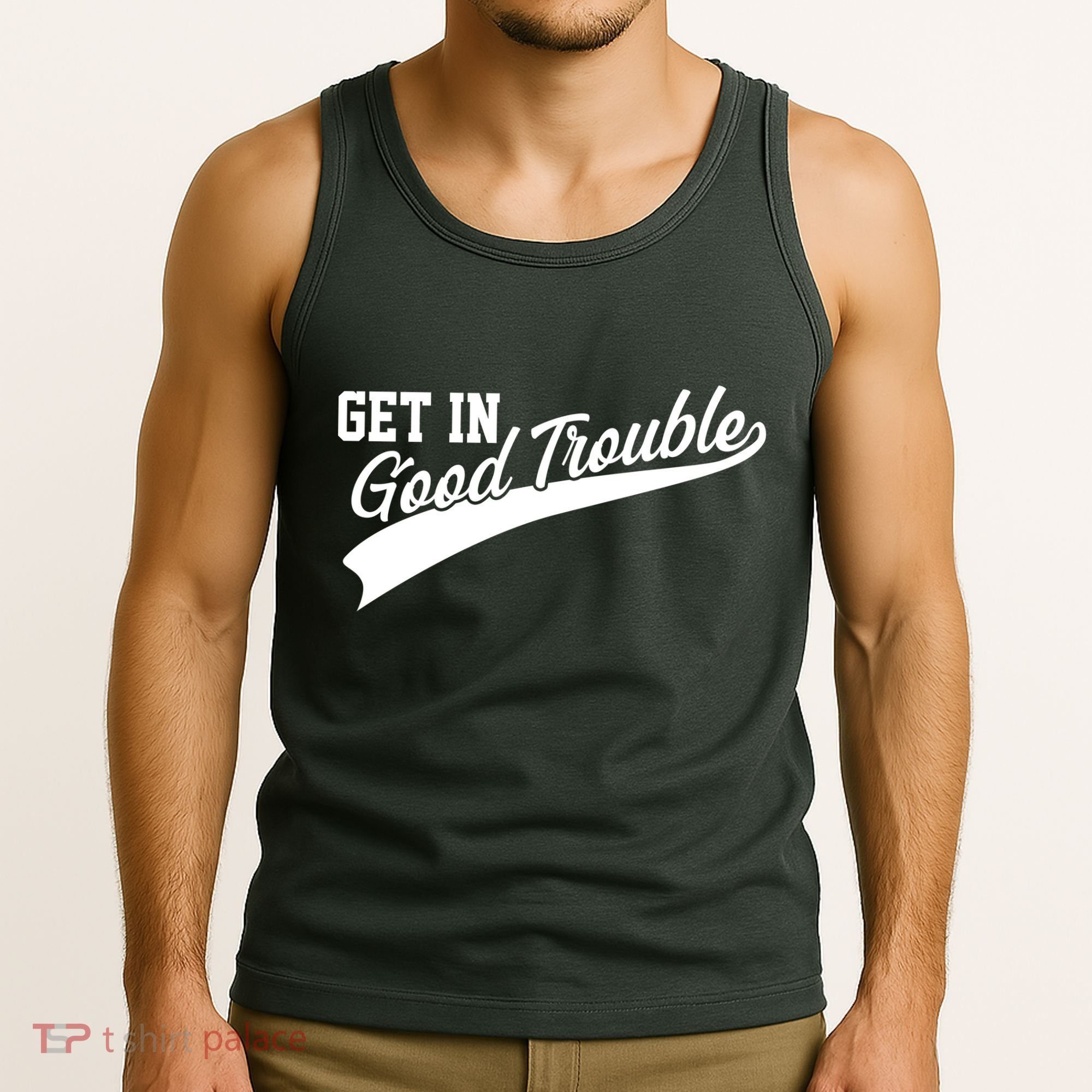 Sporty Get In Good Trouble John Lewis Tribute Tank Top