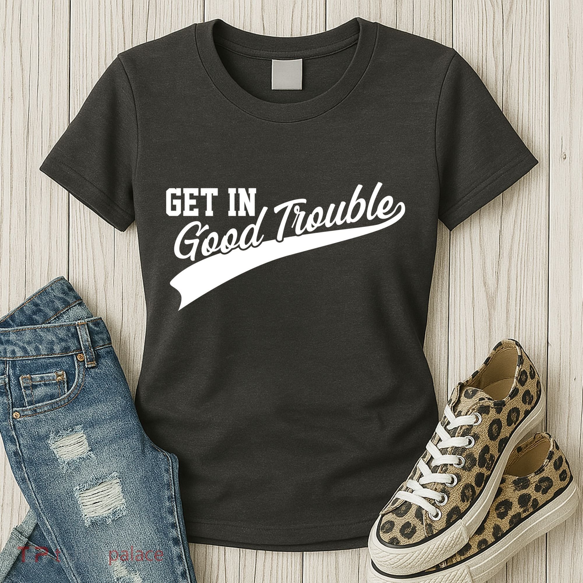 Sporty Get In Good Trouble John Lewis Tribute Women's T-Shirt