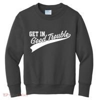 Sporty Get In Good Trouble John Lewis Tribute Kids Sweatshirt thumb 0