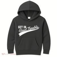 Sporty Get In Good Trouble John Lewis Tribute Kids Hoodie thumb 0