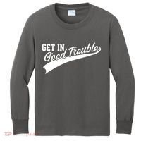 Sporty Get In Good Trouble John Lewis Tribute Kids Long Sleeve Shirt thumb 0