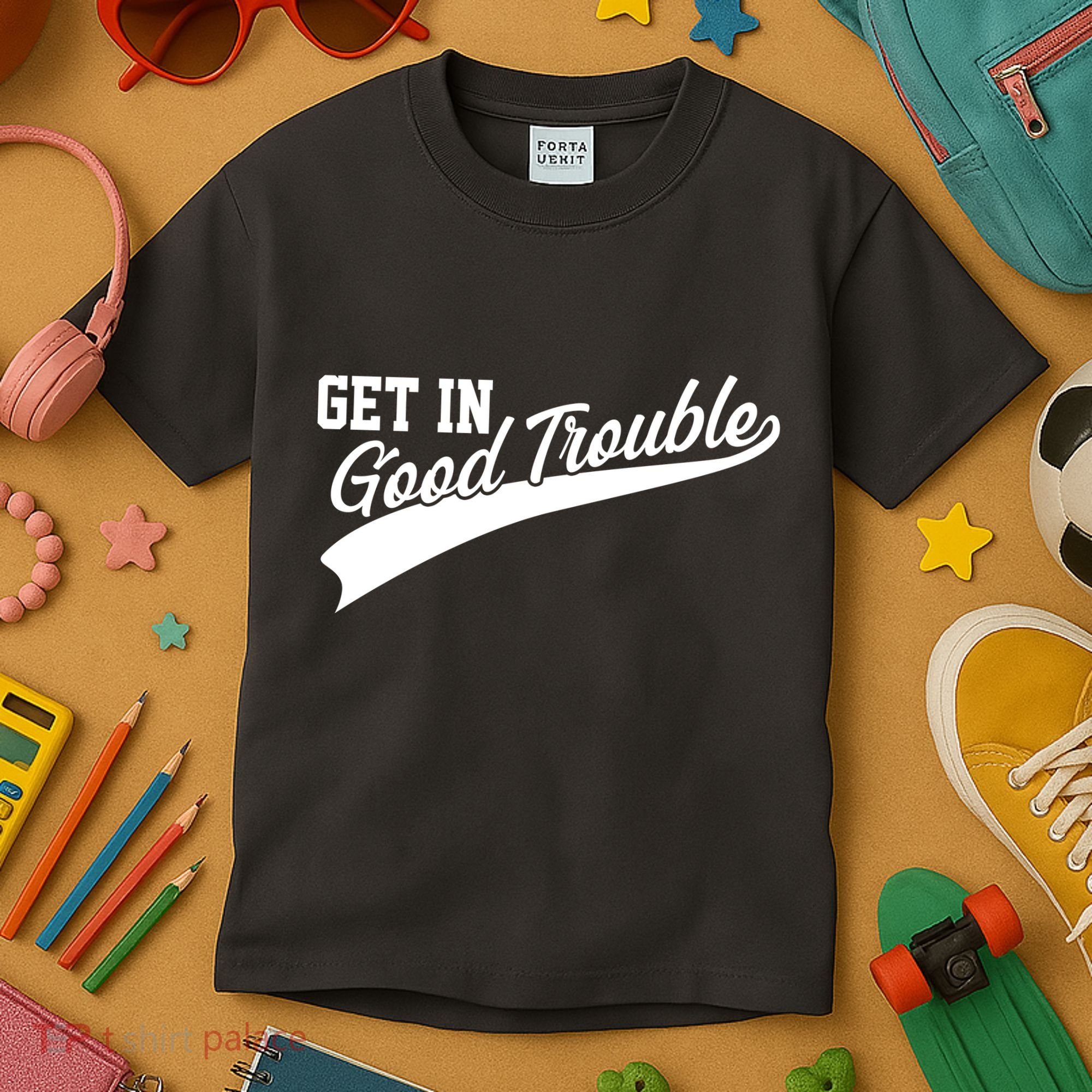 Sporty Get In Good Trouble John Lewis Tribute Kids T-Shirt