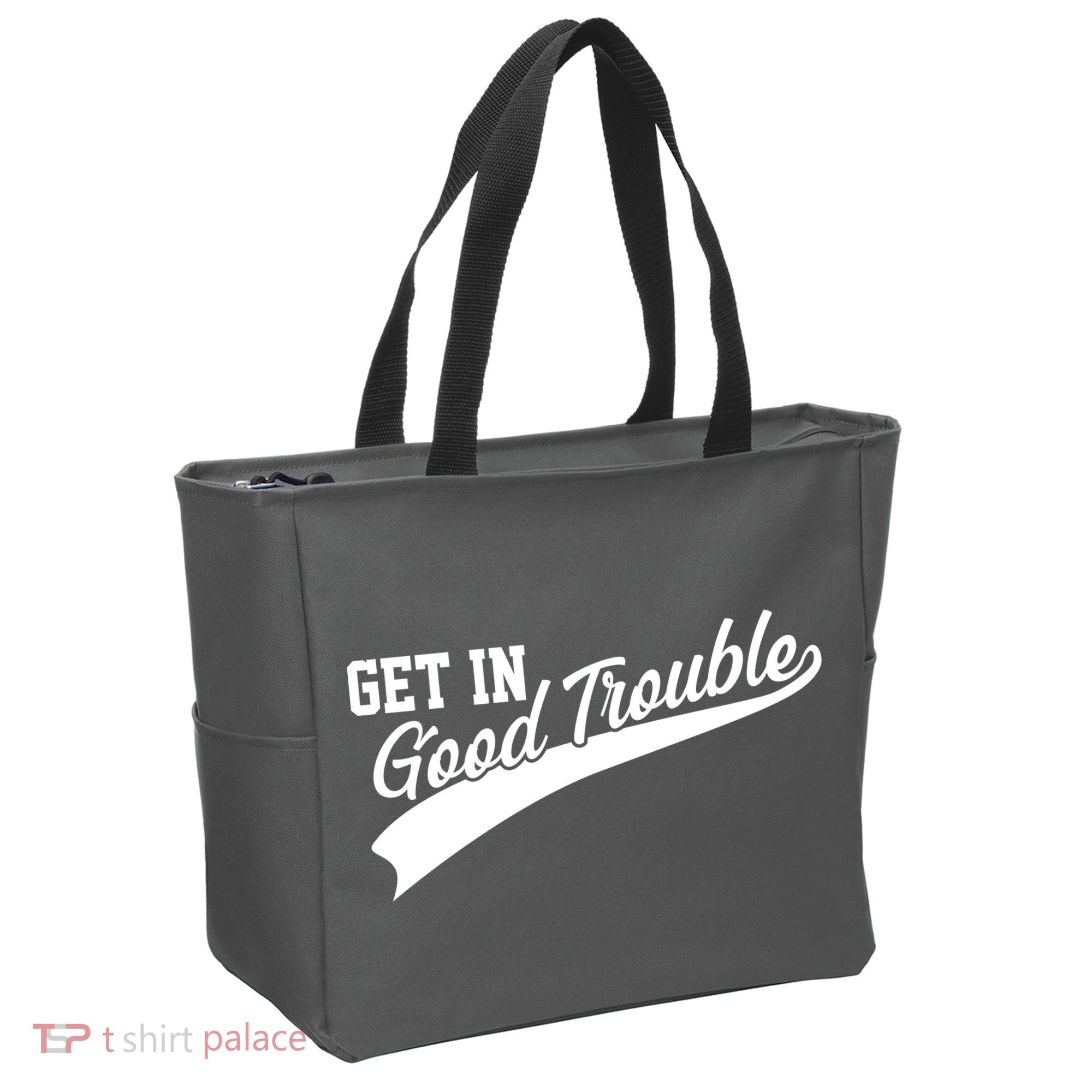 Sporty Get In Good Trouble John Lewis Tribute Tote Bag