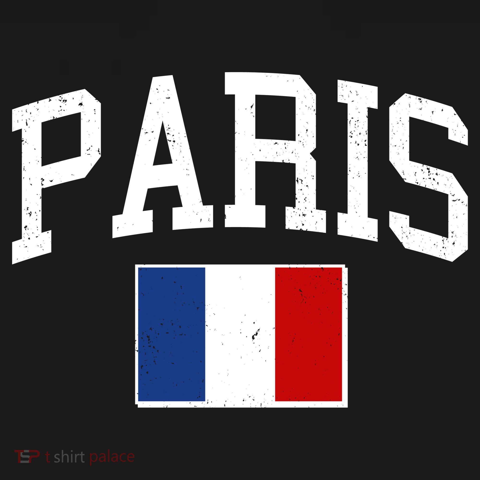 Sporty Paris France Flag Logo Sports Fan Women's Hoodie