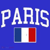 Sporty Paris France Flag Logo Sports Fan T-Shirt thumb 7