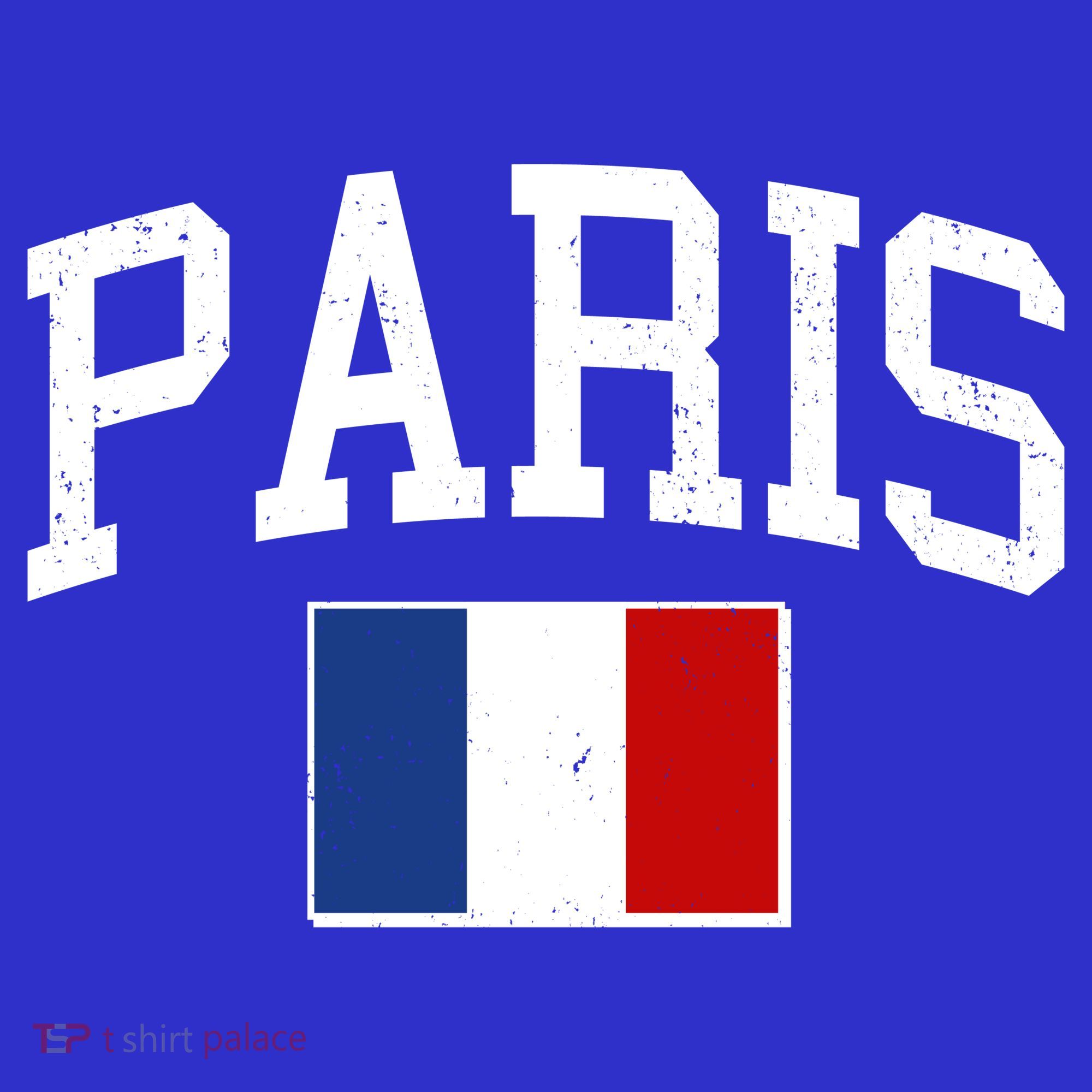Sporty Paris France Flag Logo Sports Fan Mousepad