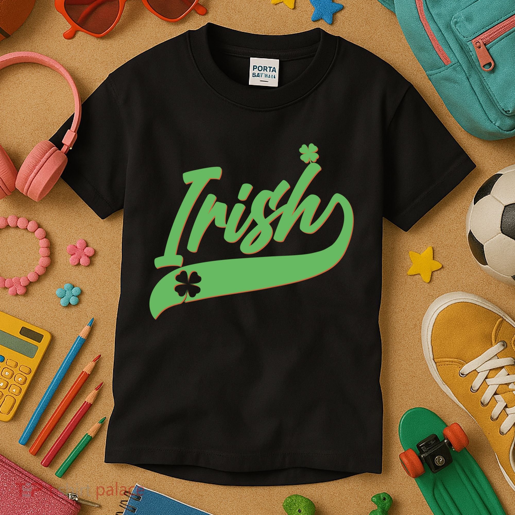 Sporty St. Patrick's Day Irish Logo Kids T-Shirt