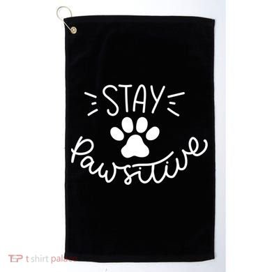 Stay Pawsitive (Positive) Gift Golf Towel