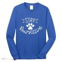 Stay Pawsitive (Positive) Gift Long Sleeve Shirt thumb 0