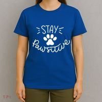Stay Pawsitive (Positive) Gift T-Shirt thumb 4