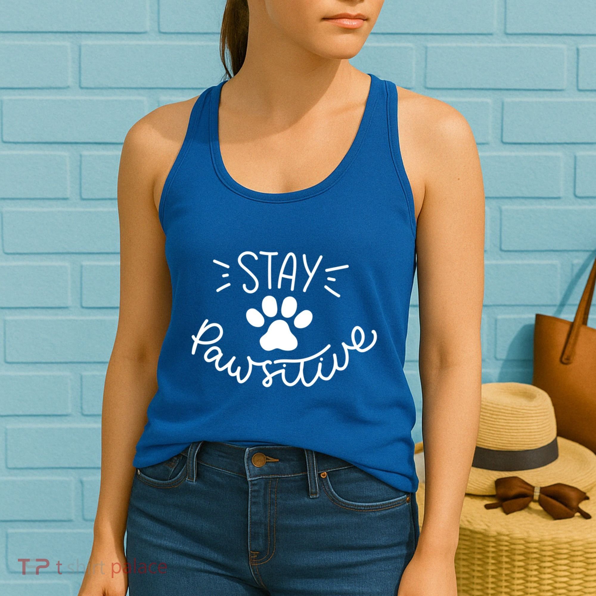 Stay Pawsitive (Positive) Gift Women's Tank Top