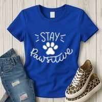 Stay Pawsitive (Positive) Gift Women's T-Shirt thumb 3