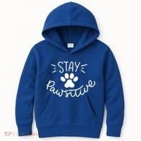 Stay Pawsitive (Positive) Gift Kids Hoodie thumb 0