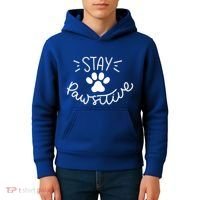 Stay Pawsitive (Positive) Gift Kids Hoodie thumb 4